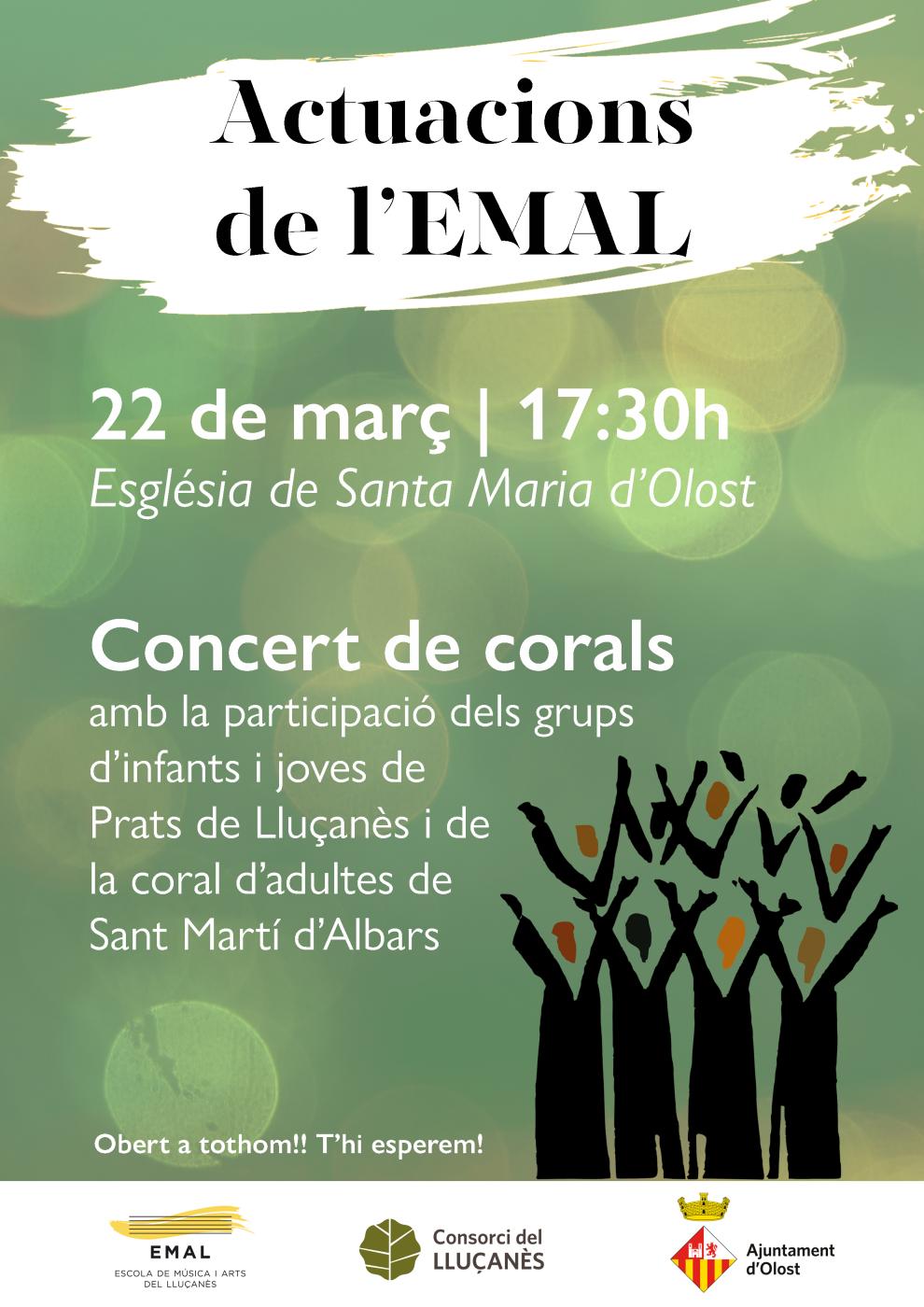Concert de Corals organitzat per l'EMAL